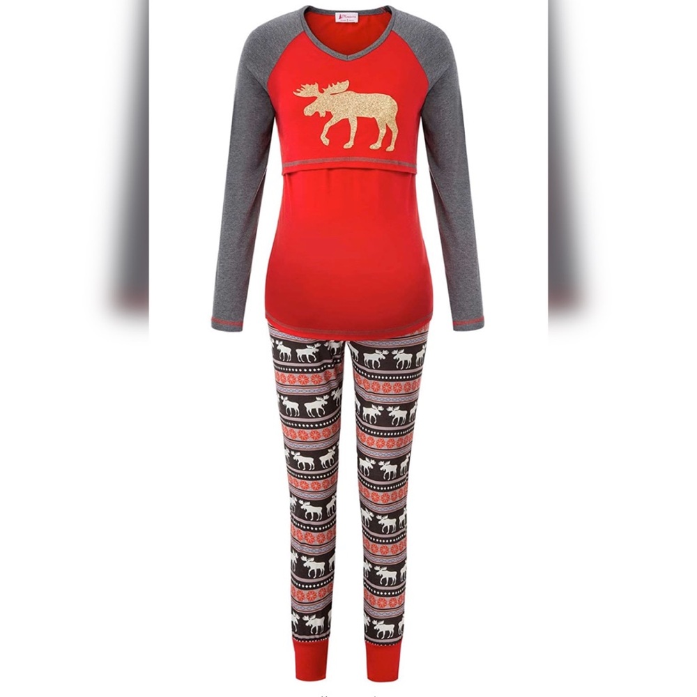 Maternity/nursing holiday pajamas NWT